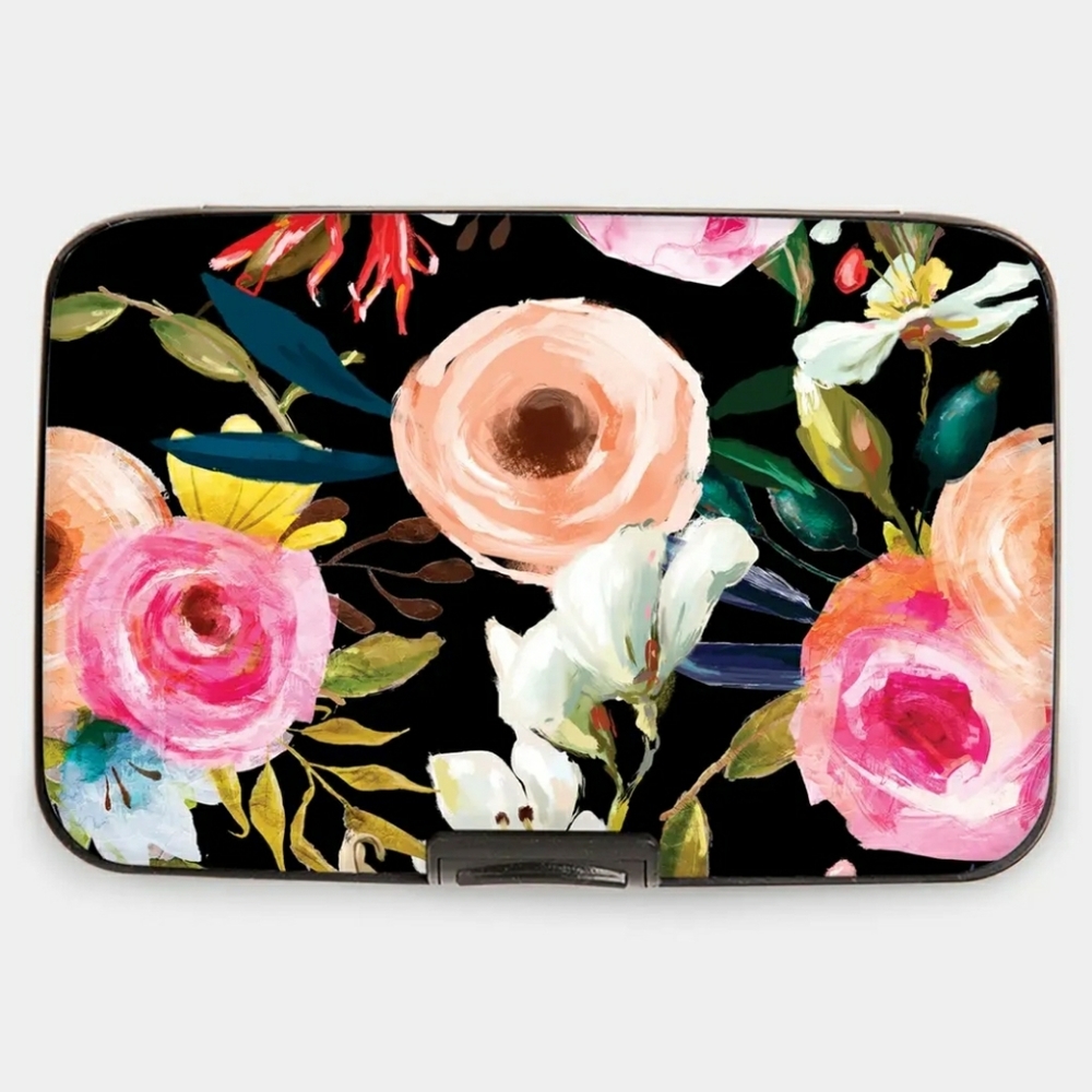 *NEW* Florals on Black Armored Wallet